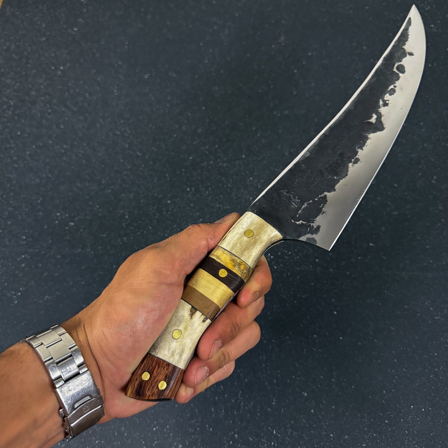Cuchillo Parrillero 36cm con Funda de Cuero "Tucúquere"