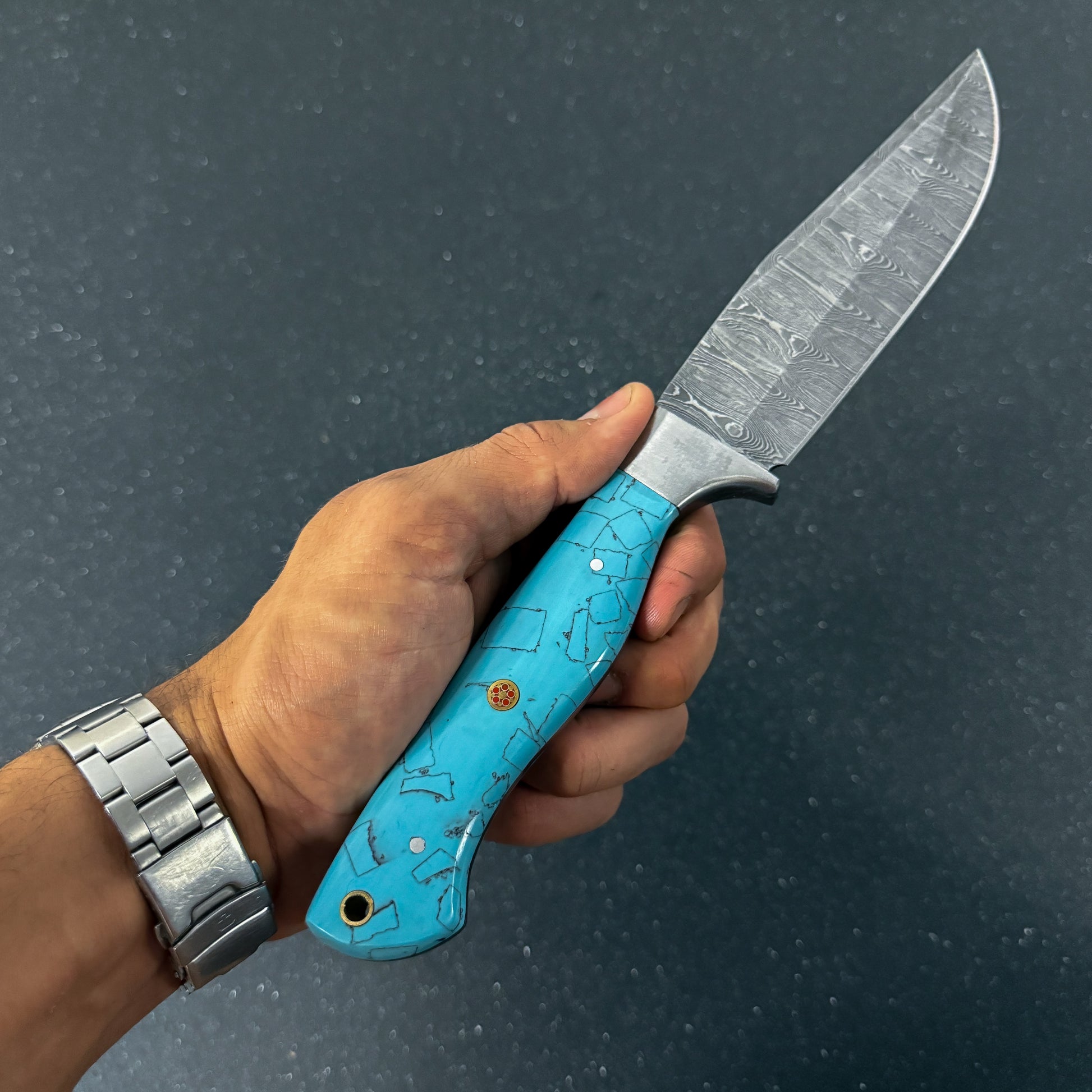 Cuchillo deportivo y de supervivencia artesanal