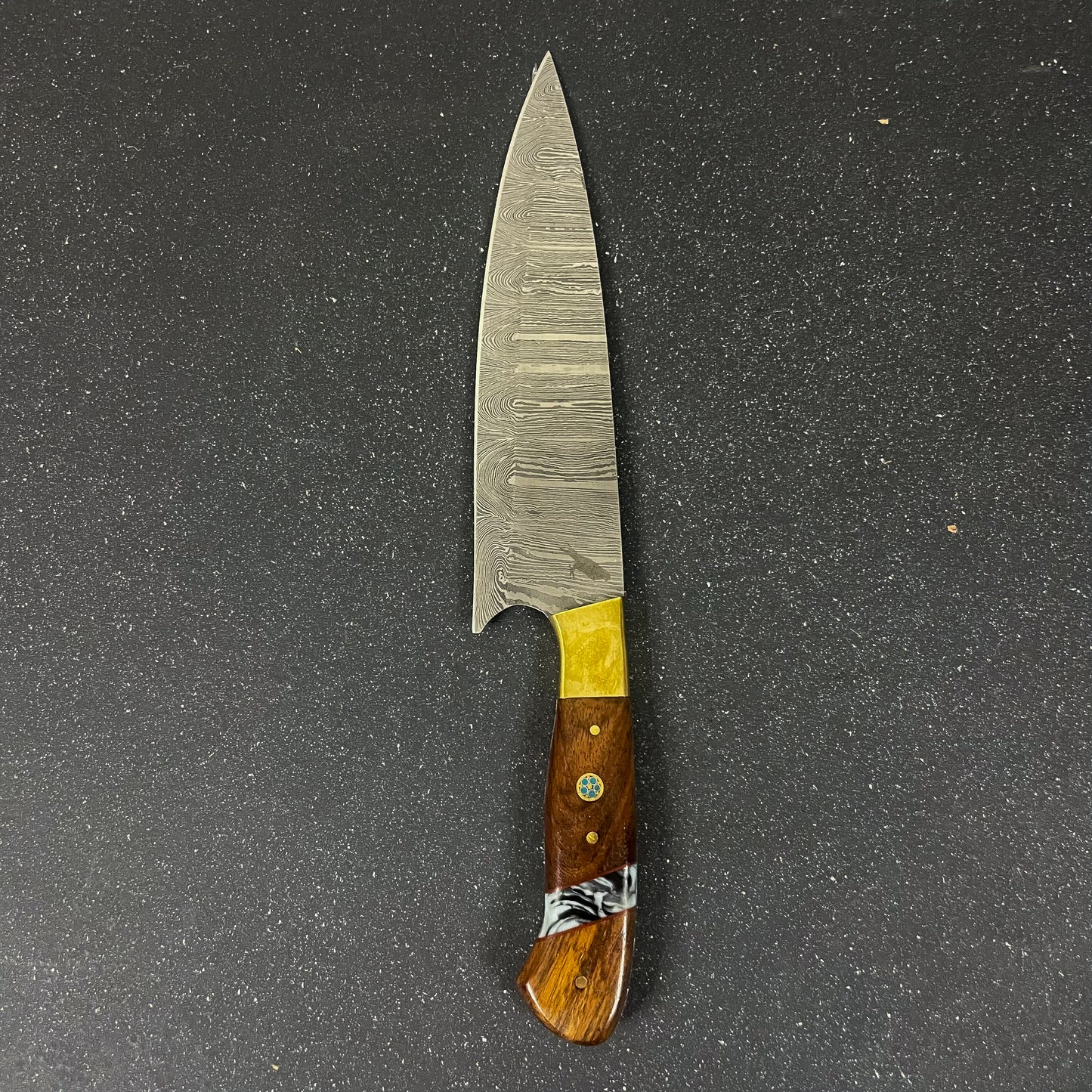 Vista completa del Cuchillo de Cocina Damasco 32cm "Colico"