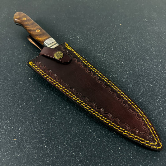 Cuchillo de Cocina acero damasco artesanal
