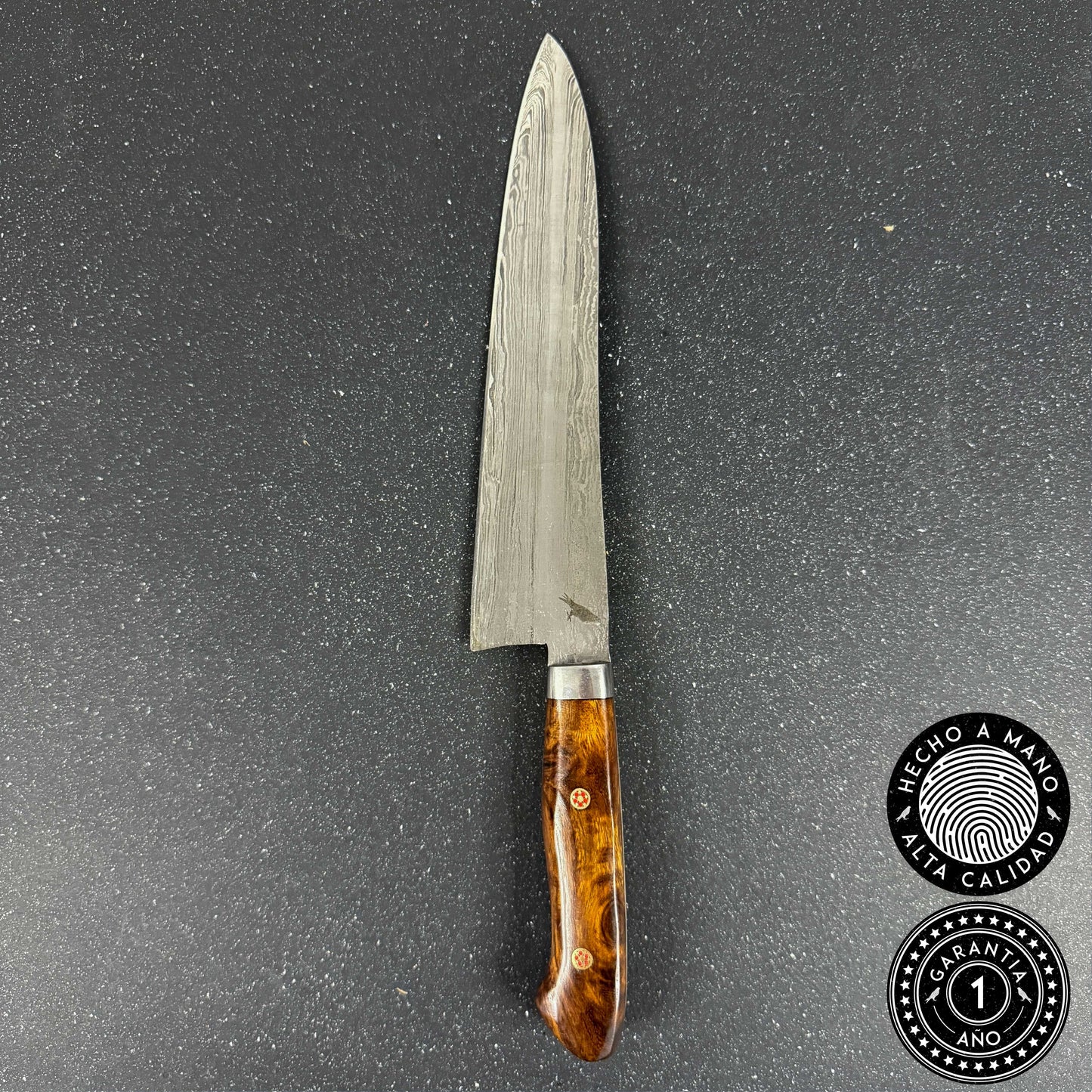 Cuchillo de Cocina de Acero Damasco 32cm "Tantauco"