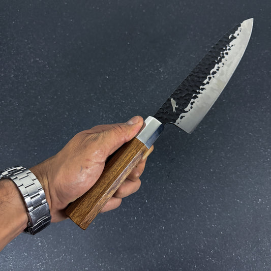Vista de detalle del Cuchillo de Chef de Acero Inoxidable 35cm "Mizu"