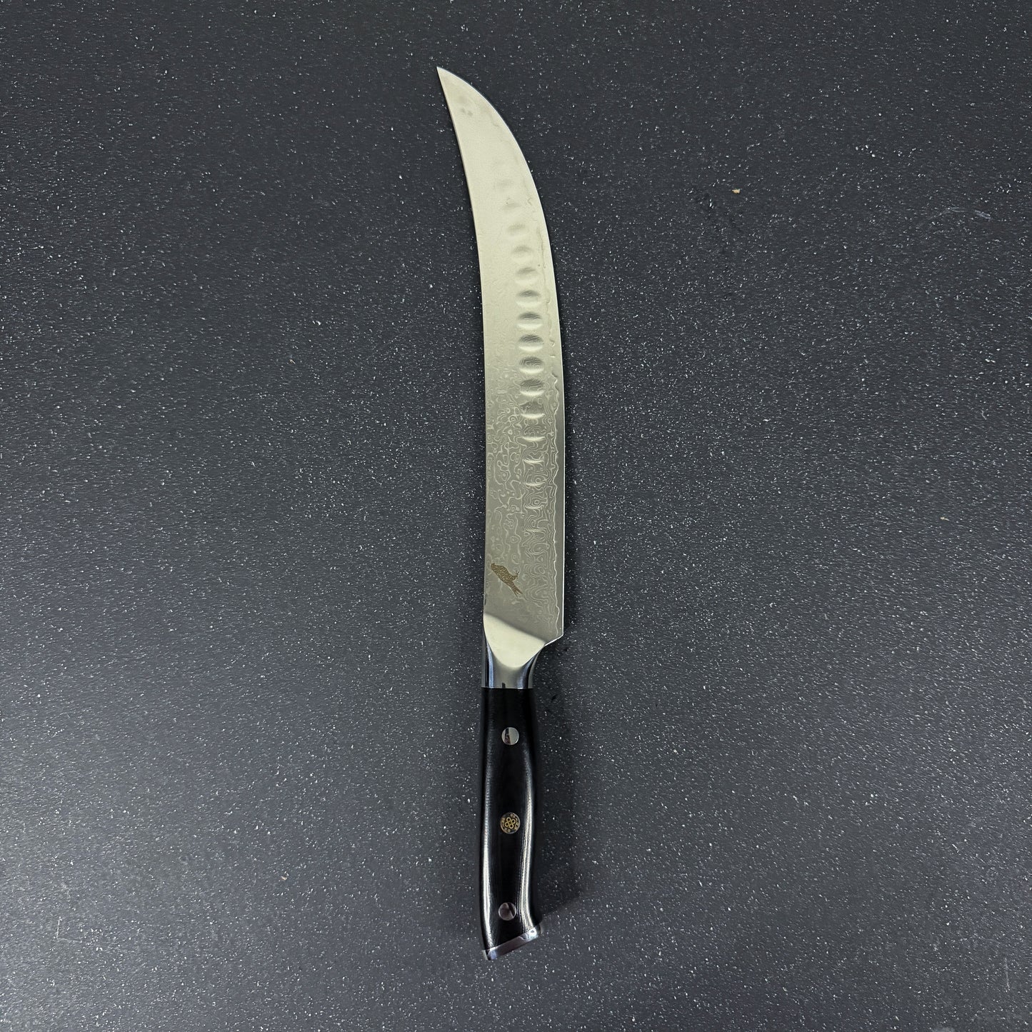 Vista de conjunto del Cuchillo Carnicero Damasco 38cm "Sarmiento"