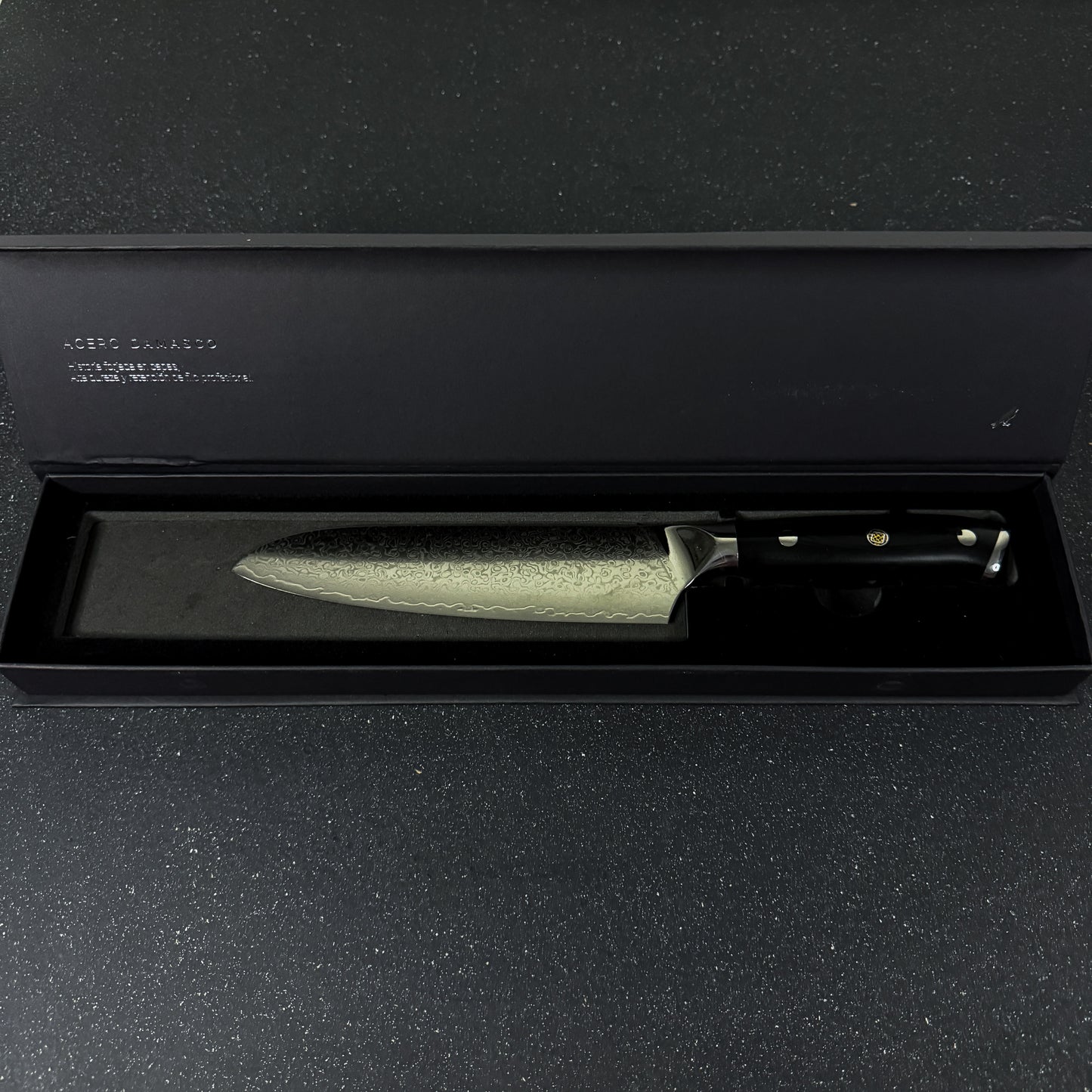 Cuchillo Santoku de Acero Damasco 30cm "Tronador"
