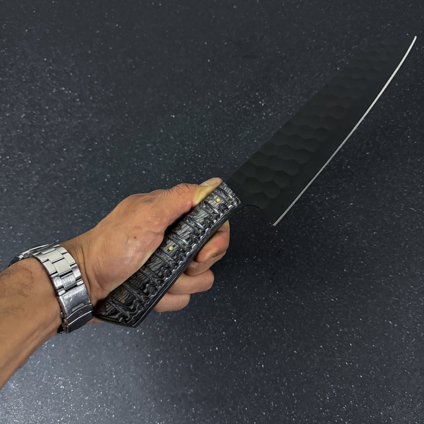 Cuchillo de Cocina de Acero Inoxidable Negro 33cm "Maihue"