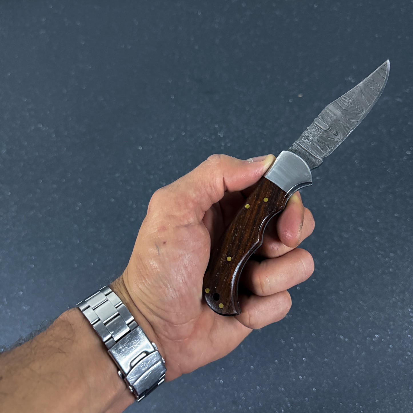 Navaja de Acero Damasco 20cm “Tancura“