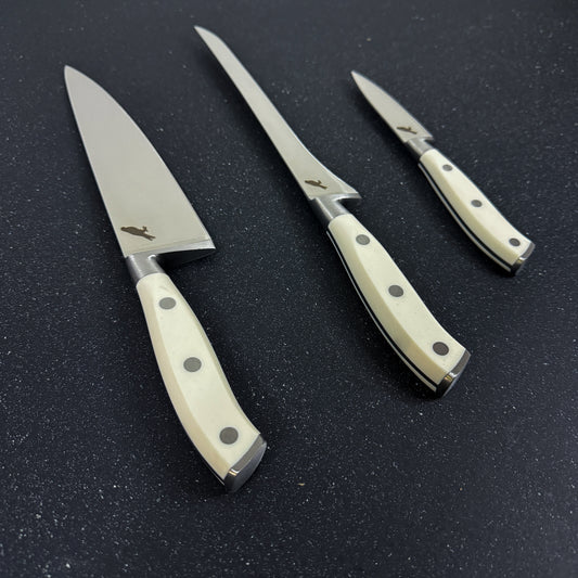 Pack 3 Cuchillos de Cocina "Provincia" / "La Paloma" / "Puntilla Blanca"