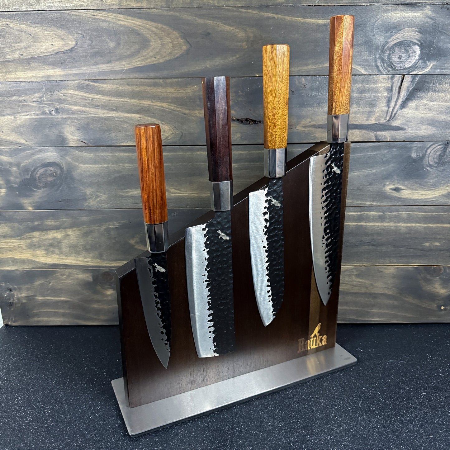 Pack 4 Cuchillos de Cocina + Bloque de Magnético "Ruki" / "Kawa" / "Hika" / "Mizu"