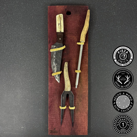 Set "Asador" | Cuchillo 25cm | Chaira | Pincho
