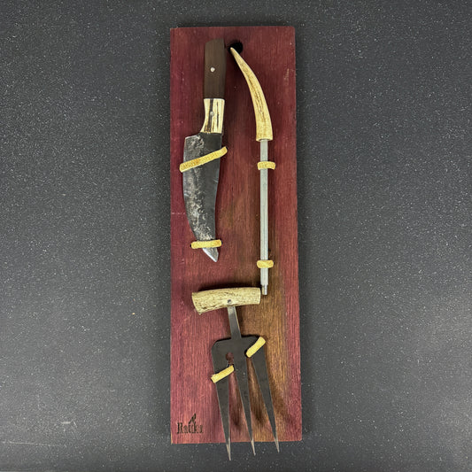 Set "Asador" | Cuchillo 25cm | Chaira | Garra