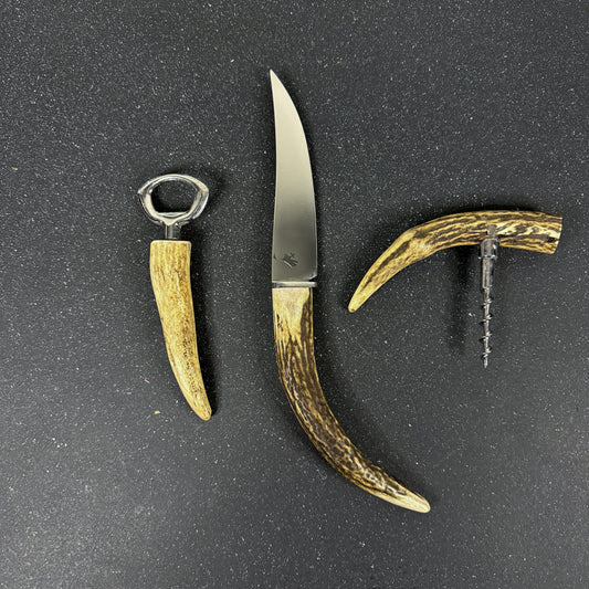 Set "Chuncho" | Cuchillo 25cm | Sacacorchos | Destapador