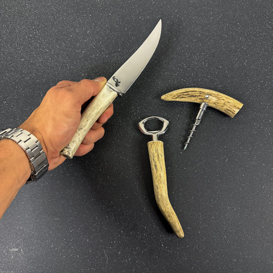 Set "Chuncho" | Cuchillo 23cm | Sacacorchos | Destapador