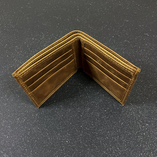 billetera de cuero hecha a mano