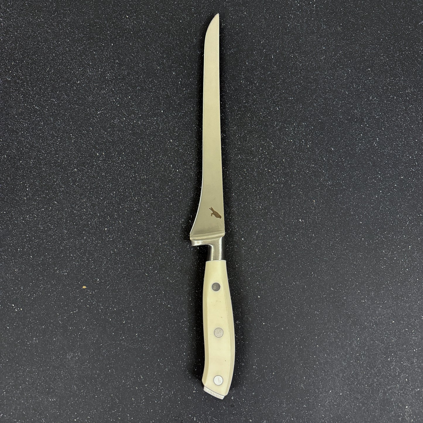 Vista completa del Cuchillo Fileteador de Cocina de Acero Inoxidable 33cm "La Paloma"
