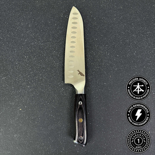 Cuchillo Santoku de Cocina de Acero Inoxidable 30cm "Tapaca"