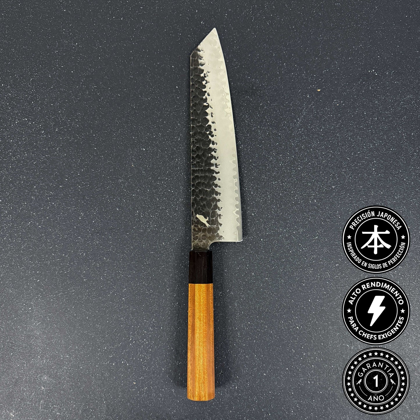 Cuchillo de Cocina Kiritsuke Acero Damasco 3 capas 38cm "Naoki" | Rauka
