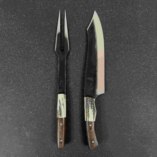 Conjunto Parrillero "Tucúquere" - Cuchillo 37cm + Pincho