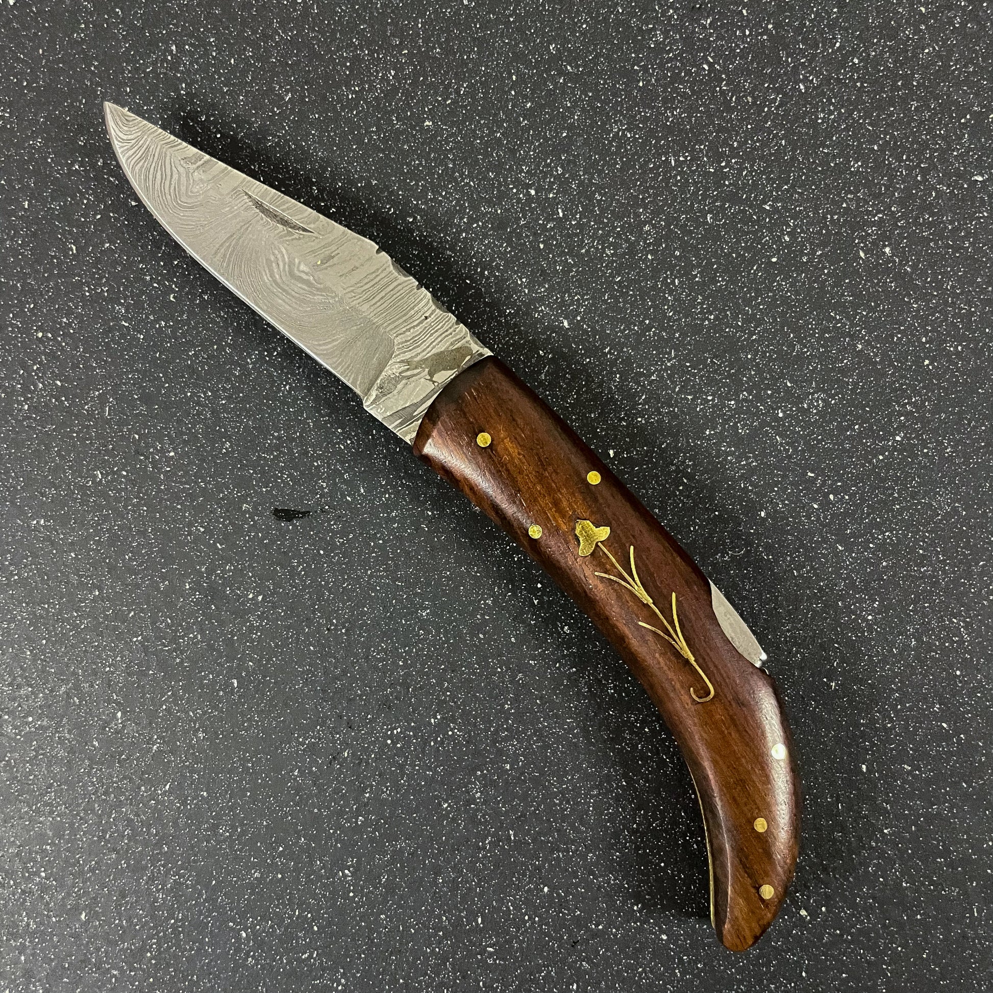 Navaja Acero Damasco hecha a mano