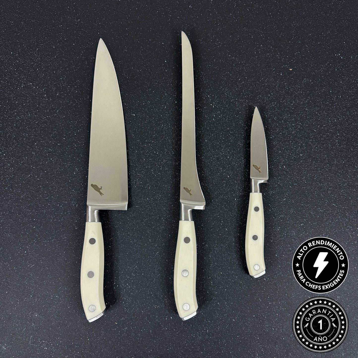 Pack 3 Cuchillos de Cocina "Provincia" / "La Paloma" / "Puntilla Blanca"