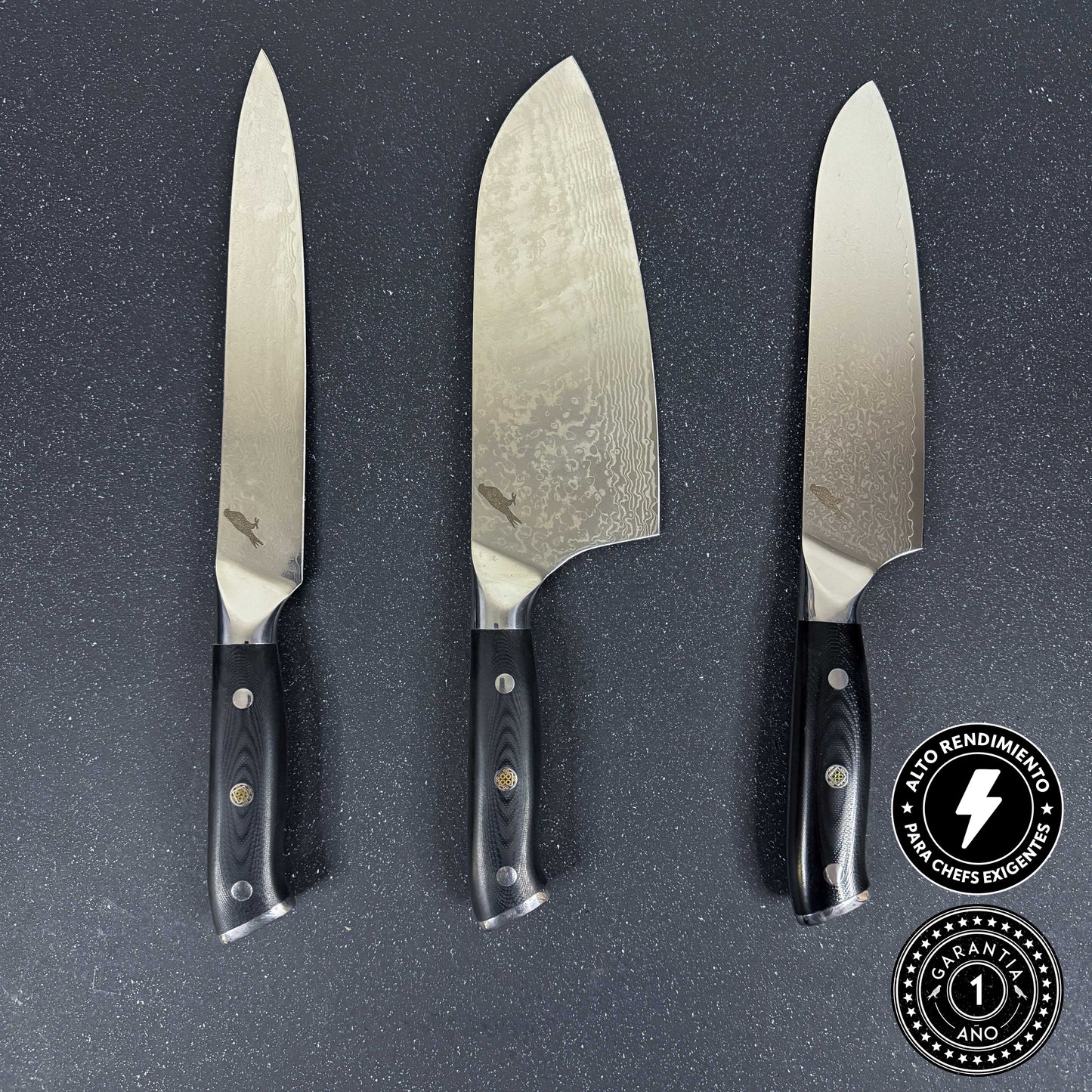 Pack 3 Cuchillos de Cocina "Tronador" / "Arenales" / "Cay"