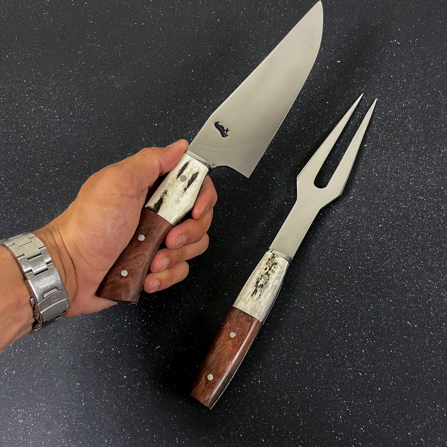 Conjunto Parrillero "Concón" - Cuchillo 32cm + Pincho