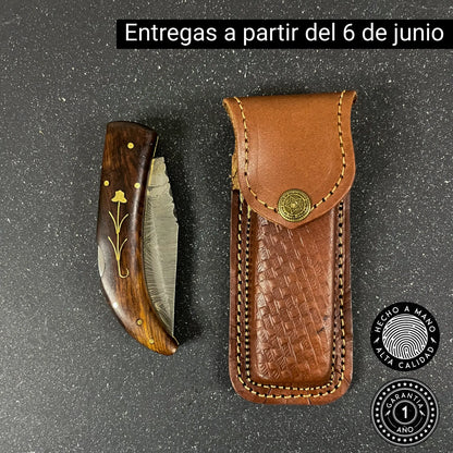 Navaja de Acero Damasco 20cm “Petrohué“