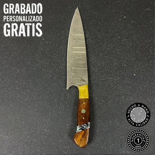 Cuchillo de Cocina de Acero Damasco 32cm "Colico"