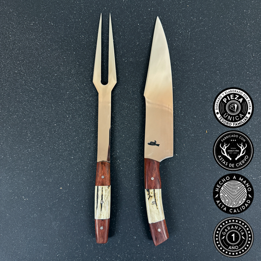 Conjunto Parrillero "Tucúquere" - Cuchillo 36cm + Pincho