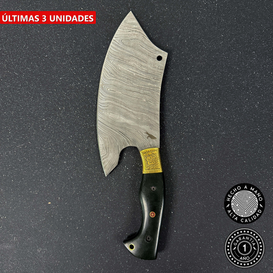 Hacha de Cocina de Acero Damasco 30cm "Cañi"