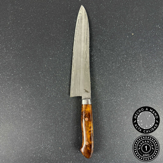 Cuchillo de Cocina de Acero Damasco 32cm "Tantauco"