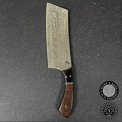 Hacha de Cocina de Acero Damasco 32cm "Cucao"