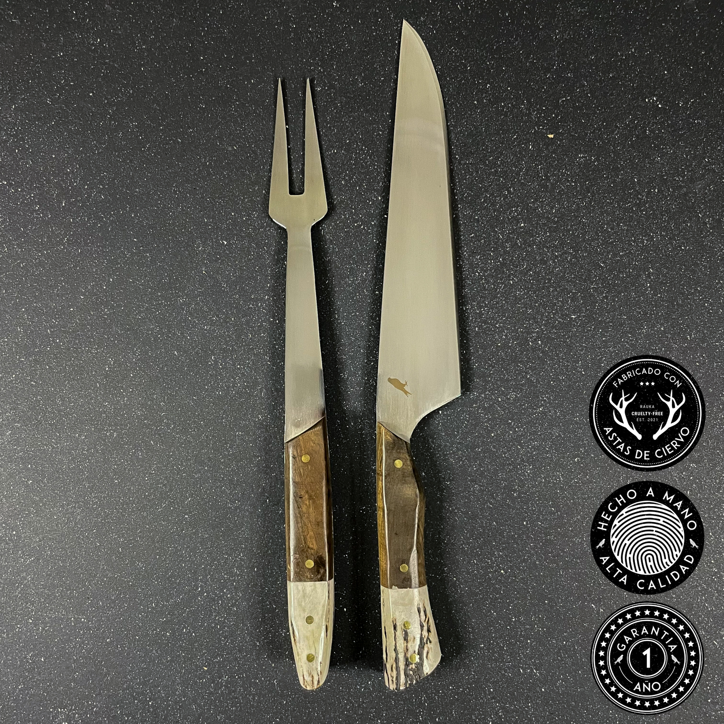 Cuchillo Parrillero 37cm “Chinchilla" + Pincho