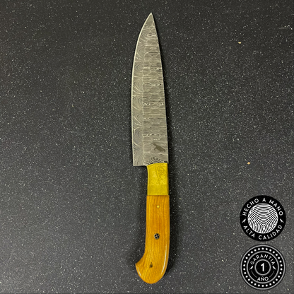 Cuchillo de Cocina de Acero Damasco 31cm “Llanquihue“