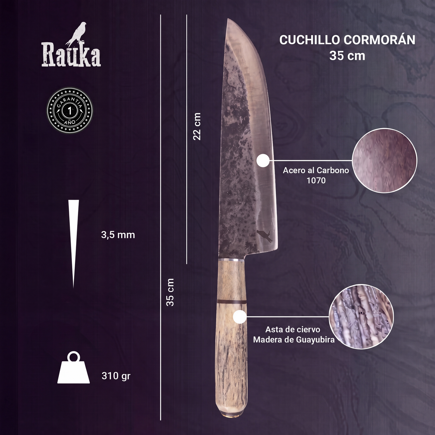 Cuchillo Parrillero 35cm “Cormorán“
