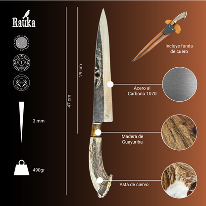 Cuchillo Parrillero 44cm “Ciprés“