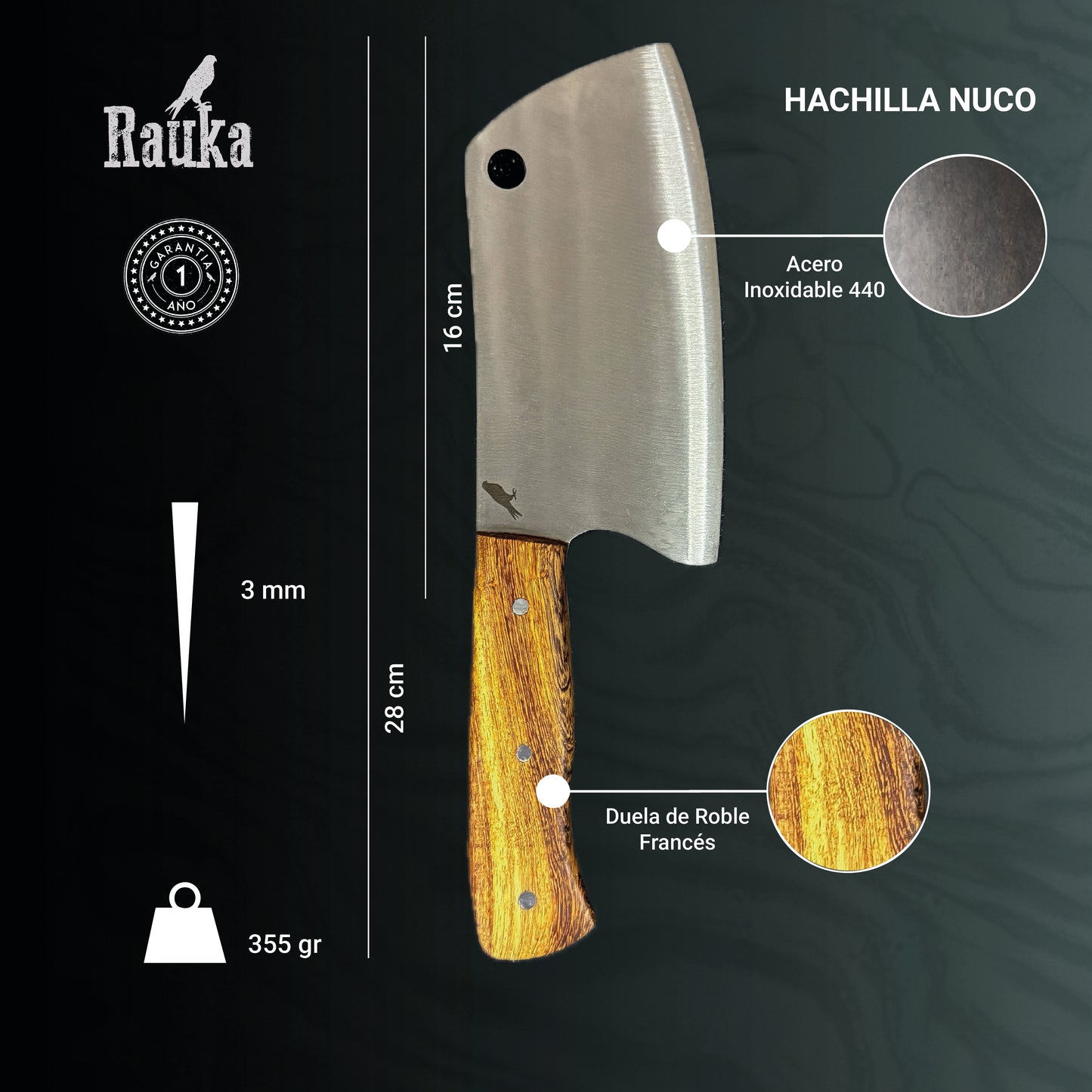 Hachilla Parrillera 28cm "Nuco"