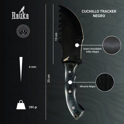 Cuchillo Tracker de Supervivencia 25cm “Torres del Paine Negro“