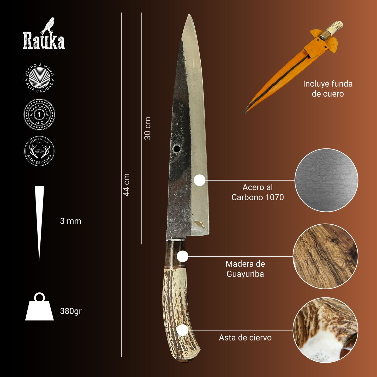 Cuchillo Parrillero 44cm “Futaleufú“