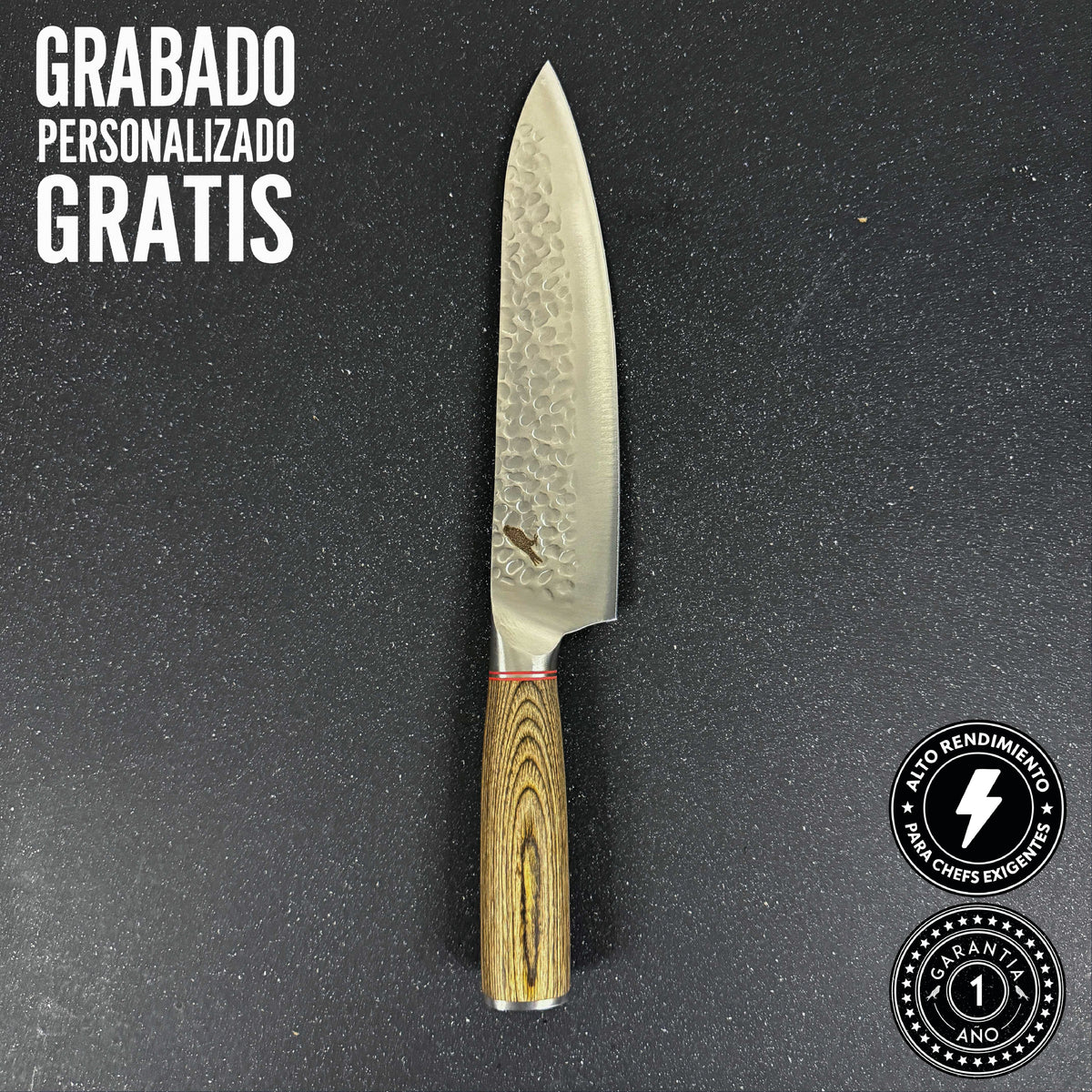 Cuchillo Parrillero de Acero Inoxidable 34cm "Huemul"