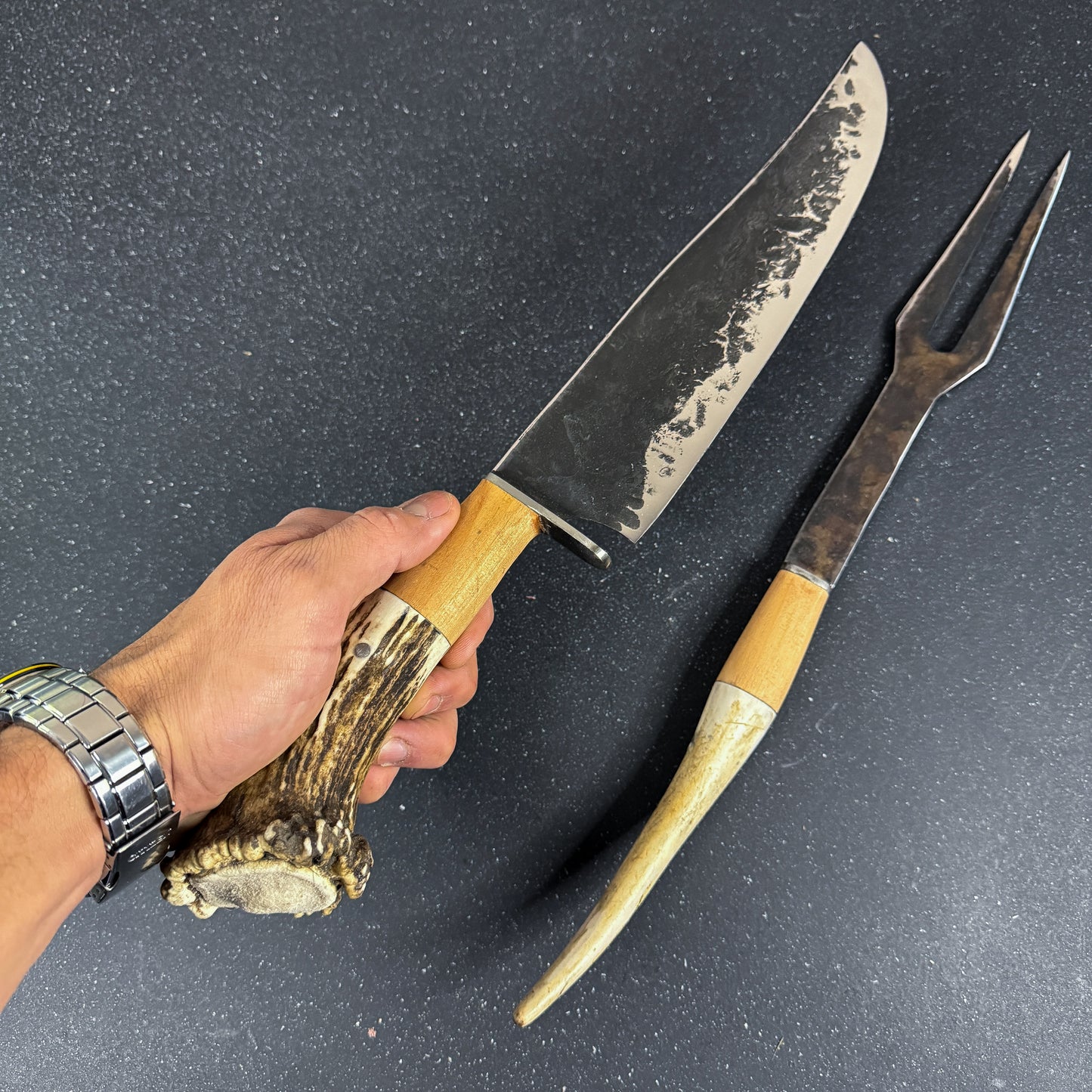 Conjunto Parrillero "Tucúquere" - Cuchillo 40cm + Pincho