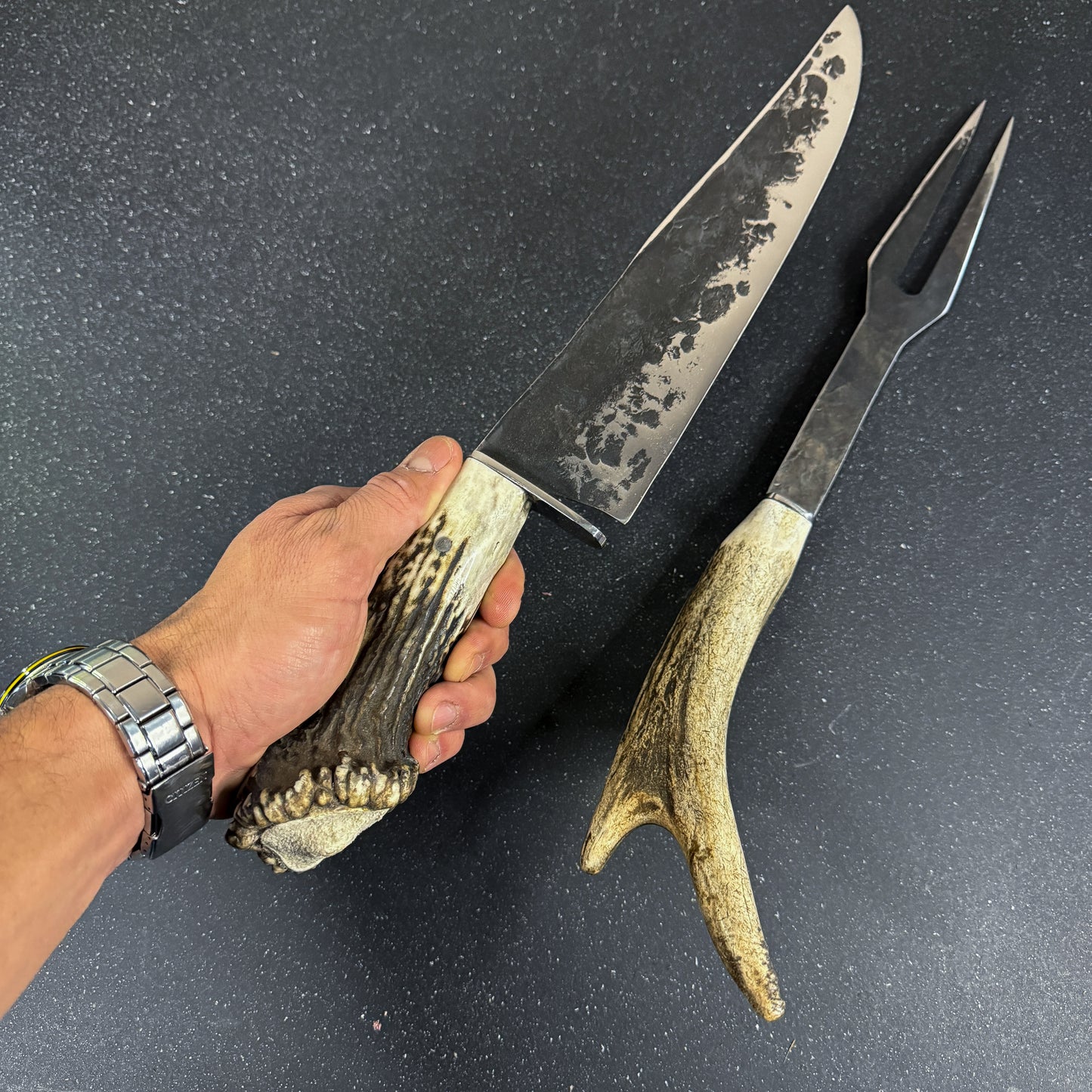 Cuchillo Parrillero 39cm "Tucúquere" + Pincho