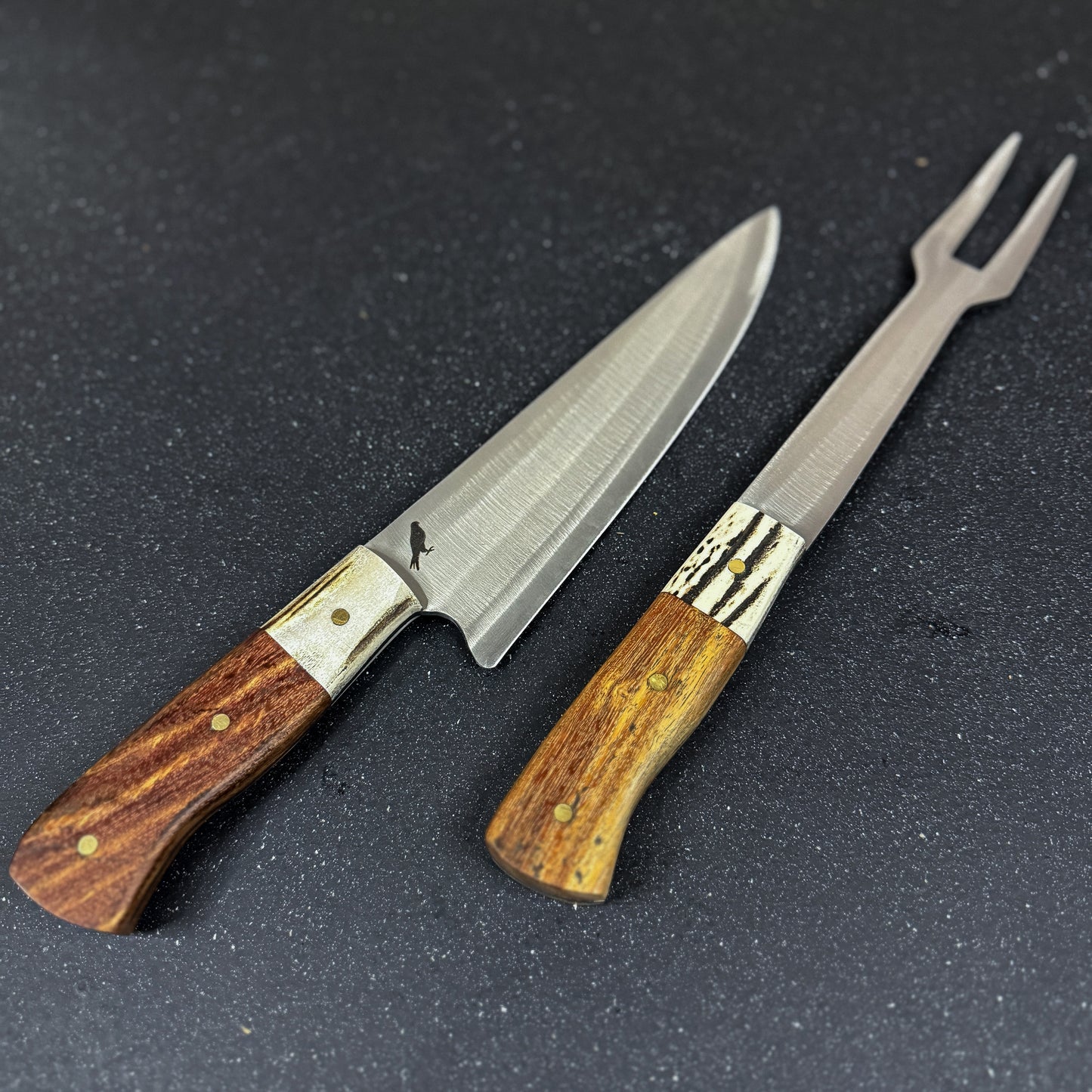 Set Cuchillo Parrillero y Pincho 31cm "Tenca"