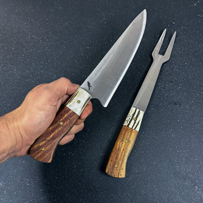 Set Cuchillo Parrillero y Pincho 31cm "Tenca"