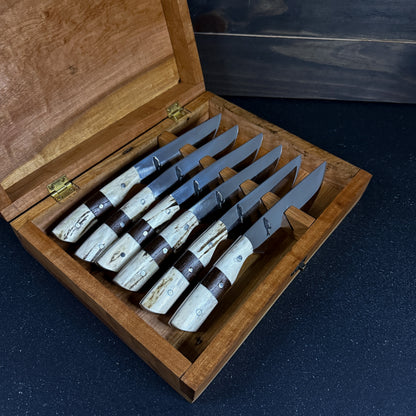 Set de 6 Cuchillos de Mesa Artesanales 25cm "Pudú"