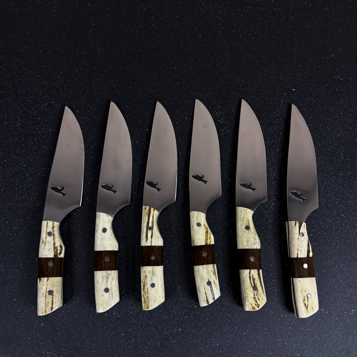 Set de 6 Cuchillos de Mesa Artesanales 25cm "Pudú"
