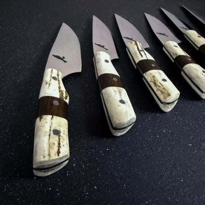 Set de 6 Cuchillos de Mesa Artesanales 25cm "Pudú"