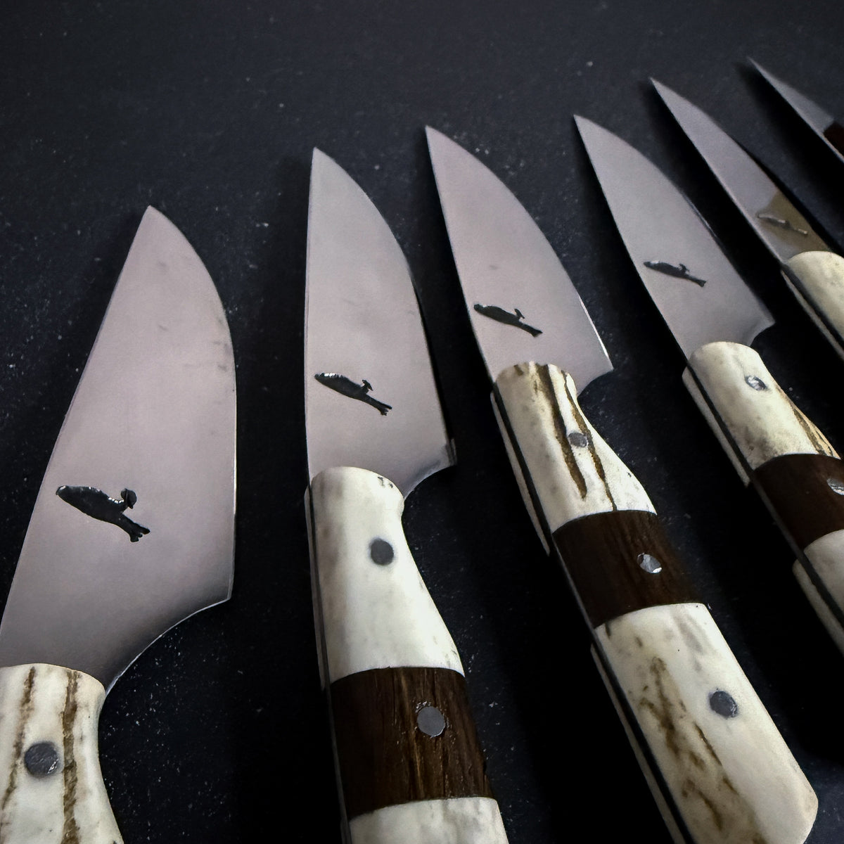 Set de 6 Cuchillos de Mesa Artesanales 25cm "Pudú"