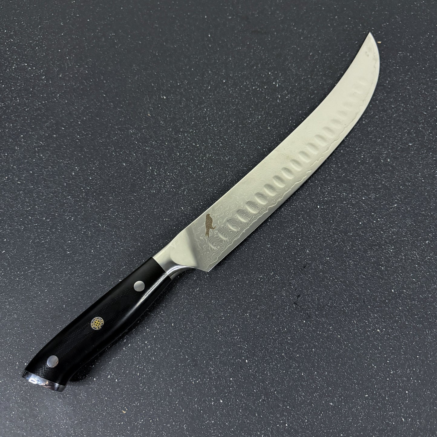 Cuchillo Butcher de Acero Damasco 38cm "Sarmiento"