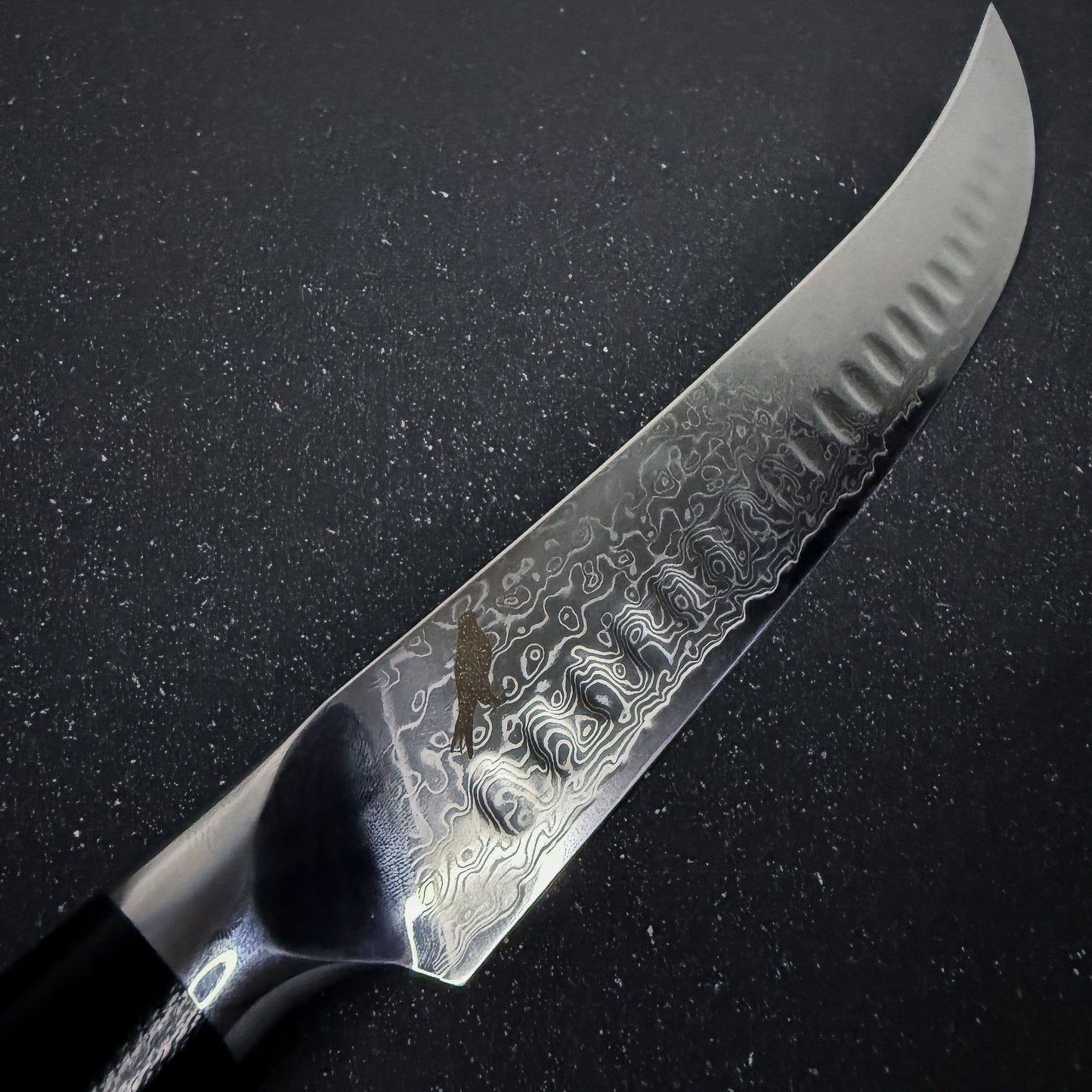 Cuchillo Butcher de Acero Damasco 38cm "Sarmiento"