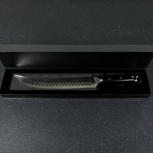 Cuchillo Butcher de Acero Damasco 38cm "Sarmiento"